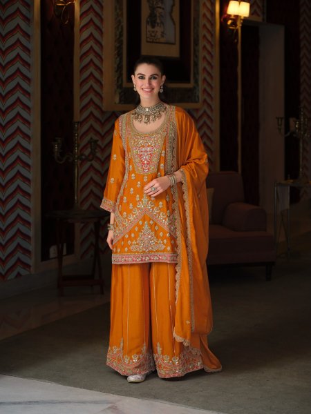 D 2464 To 2466 By Zaveri Chinon Readymade Suits